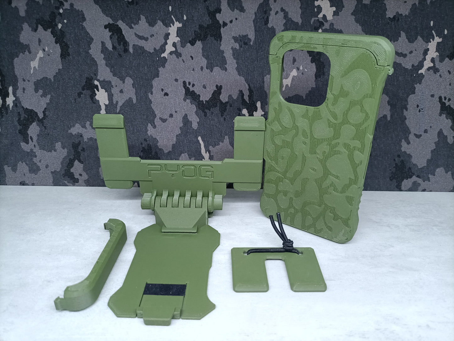 MOLLE mounted phone carrying system